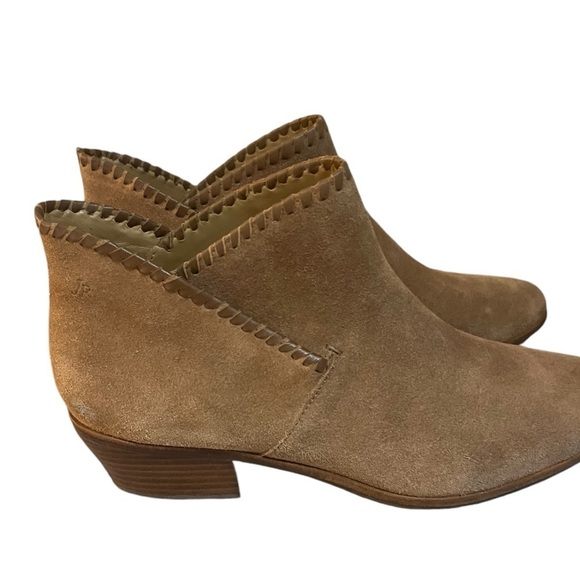 Jack Rogers Sadie Ankle Boots Cognac Suede Leather Sz 10 - Picture 4 of 11
